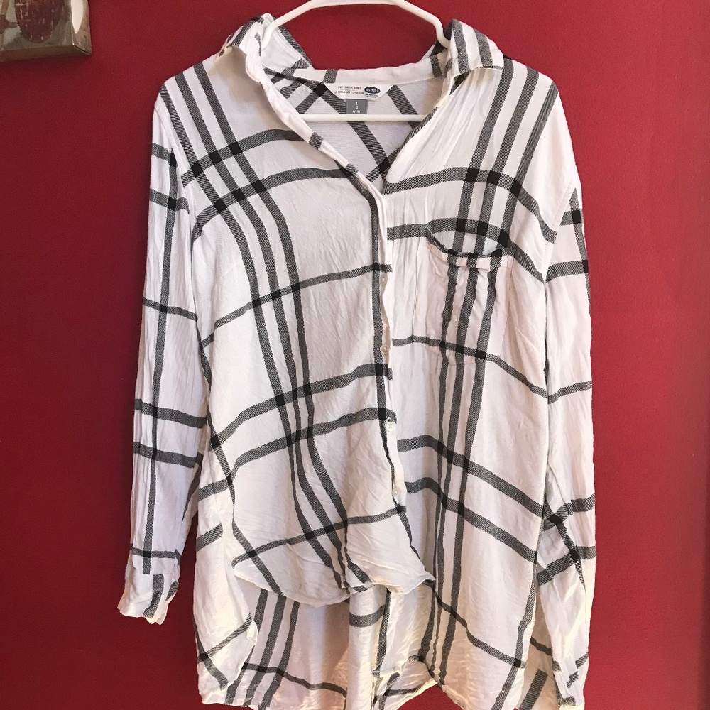 Black and White Plaid button down